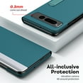 thumbnail image 4 of SaniMore for Google Pixel Fold Case, Hidden Bracket PU Leather Skin [Wear-resistant & Anti-scratch] Magnetic Closure Foding Shell Slim Fit Lightweight Shockproof Anti-drop Cover, Cyan, 4 of 7