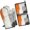 Orange and Grey, variant on Orange and Grey Abstract Art Artwork Kitchen Oven Mitt and Pot Holder Sets 2 Pcs for Baking, Cooking and Grilling, Heat Resistant Up To 392 °F