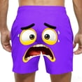 thumbnail image 4 of FAVIPT Mens Funny Cartoon Print Swimwear Quick Dry Summer Beach Swim Trunks Holiday Casual Loose Short Purple,XXL, 4 of 5
