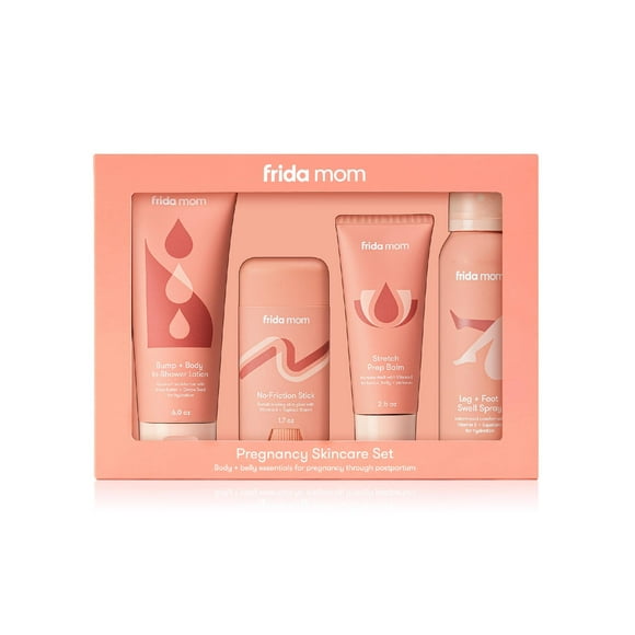Frida Mom Pregnancy Skincare Set, Easter Basket Stuffer, Body Relief for Stretch Marks, Dry Skin, Swelling, & Chafing - 4pk Set