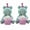 Blue, variant on 2 Pack Adorable Big Bear Shape Balloons - Happy Birthday Foil Balloons for Pet Birthday Celebrations