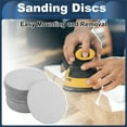 thumbnail image 2 of Discos de lija Unique Bargains, 3.94" 150 grano para reparación automotriz, papel de lija redondo con gancho y bucle de óxido de aluminio blanco, 50 piezas, 2 of 7