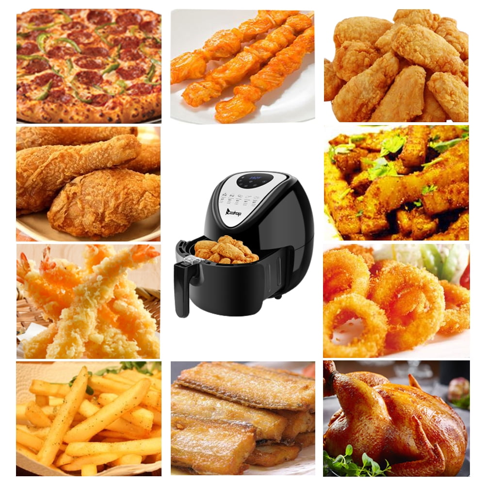 Private Jungle 120V 1800W 5.3 L Air Fryer Large Capacity Oven Nonstick Cooker Rolled Steel & PP Plastic 7 Cooking Presets Deep Fryer with Automatic Switch Private Jungle 120V 1800W 5.3 L Air Fryer Large Capacity Oven Nonstick Cooker Rolled Steel & PP Plastic 7 Cooking Presets Deep Fryer with Automatic Switch
