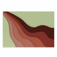 thumbnail image 1 of 1970s Cutting Board, Abstract Color Wave Design Diagonal Alignment on Cream Background, Decorative Tempered Glass Cutting and Serving Board, in 3 Sizes, by Ambesonne, 1 of 2