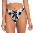 thumbnail image 1 of Fotbe Psychedelic Skull Illusion Art Tanga Sin Costuras para Mujer con Estampado – Panties Invisibles, Transpirables y Cómodos para Uso Diario-Small, 1 of 6