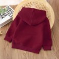 thumbnail image 5 of PatPat Toddler Girl Clothes Baby Cute Hoodies Girl Sweatshirt Boy Pullover Outfits Long Sleeves Top with Pocket, Burgundy, 18-24M, 5 of 13