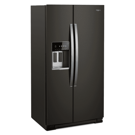 Whirlpool - 20.6 Cu. Ft. Side-by-Side Counter-Depth Refrigerator - Black Stainless Steel