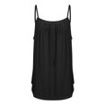 thumbnail image 4 of Loose Fit Tank Top Womens Pleated Tops Summer Tank Tops for Women Sleeveless Summer Tops Ruched Womens Tees Womens Sleeveless Tops Cami Tank Tops for Women Black L, 4 of 7
