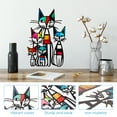 thumbnail image 6 of 2Pcs Cat Wall Art Decor Minimalist Design Iron Geometric Cat Wall Hanging Decoration for Living Room Bedroom Nursery Included Screw, 6 of 11