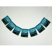 YKCG Underwater World Sea Ocean Shark Banner Bunting Garland Flag Sign for Home Family Party Decoration