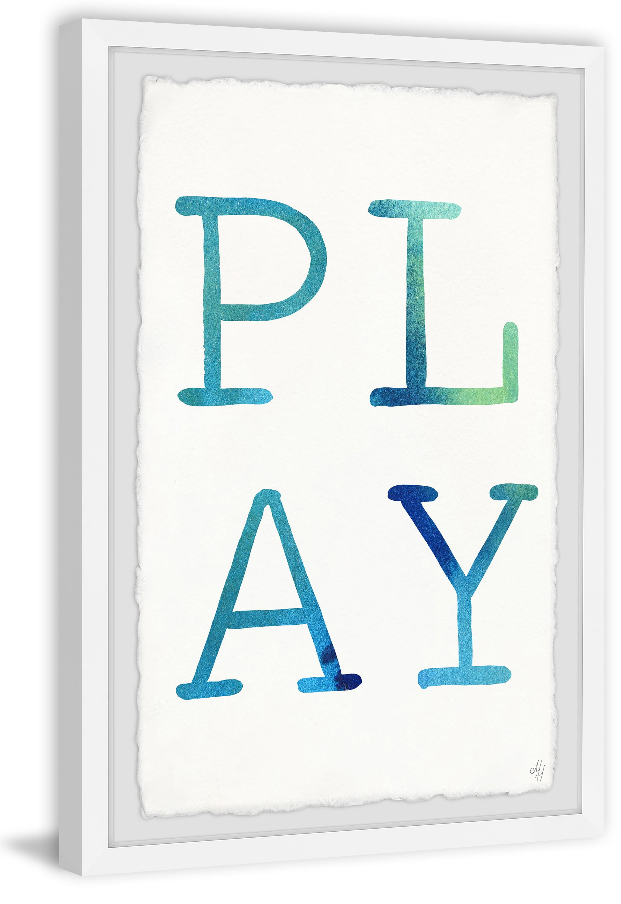 Marmont Hill Blue Play Framed Wall Art