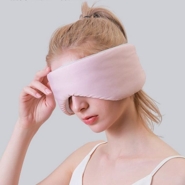 Wiicoznt Coussin Chauffant pour les Yeux Masque de Sommeil Enveloppant Complet Bandeau pour les Yeux Couverture pour les Yeux Patch Portable Voyage Couverture pour les Yeux Masque de Sommeil Cache-Yeux de Nuit