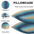 thumbnail image 5 of Khaki Dark Blue Ombre Throw Pillow Covers 16x16 Inch Set of 2, Modern Abstract Art Gradient Waterproof Outdoor Pillow Covers, Decorative Cushion Pillowcases for Couch, Sofa, Bed, Garden, Patio, 5 of 9
