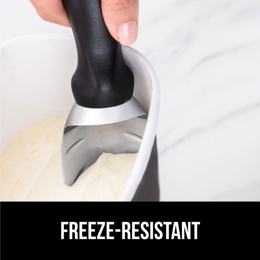 GORILLA GRIP Ice Cream Scoop Professional Grade Ice Cream Scooper for Perfect Round Scoops Black