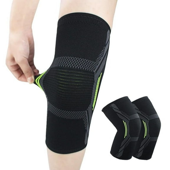 2 Pack Compression Knee Brace for Women & Men, Knee Support Brace for Running, Knee Pain Relief, Workout, Walking, Hiking, Sports, Arthritis, ACL, Torn Meniscus(Black Small) Small