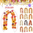 thumbnail image 4 of Fall Maple Leaf Garland, 6.56ft Flexible Lightweight Artificial Autumn Foliage Vine, Reusable Warm Tone Harvest Strand Decor for Stair Banister Mantel Porch Rail, Halloween Thanksgiving Decoration, 4 of 4