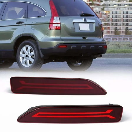 MZORANGE Pair Left Right DRL LED Rear Bumper Light For Honda CRV CR-V 2007 2008 2009 Tail Light Brake Fog Lamp