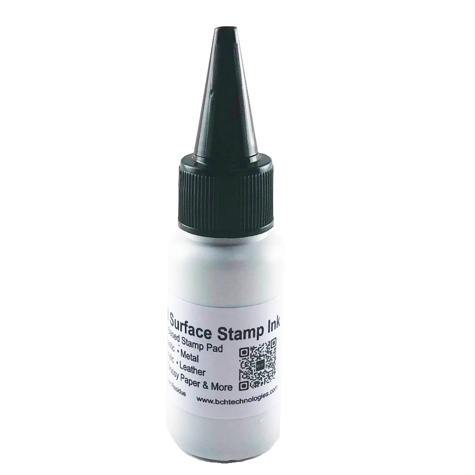 BCH AllSurface Fast Dry Black Stamp Ink Refill Premium Grade for non