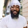 thumbnail image 5 of Lohol 4 Pieces Satin Lined Turban Silky Head Wraps for Men, Mens Turban Head Scarf for Hair, 5 of 7
