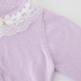 thumbnail image 3 of ATOGUTA Girls Cardigan Purple Long Sleeve Knit Bolero Cardigans Jacket Cover Up Sweater Size 18M-14, 3 of 4