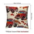 thumbnail image 4 of Image of Adorable Cartoon Fire Engine Repeat Pattern Pillow Case, 4 of 7