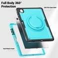 thumbnail image 3 of XYX Case for Samsung Galaxy Tab S10 Lite 10.9 Inch with Rotating Stand, Shoulder Strap, 2in1 Shockproof Cover, Sky Blue, 3 of 7