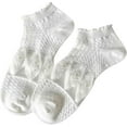 thumbnail image 3 of YooGuoGuo Women's 5 Pairs Contrast Lace Crew Socks Sheer Mesh Summer Socks, 3 of 3