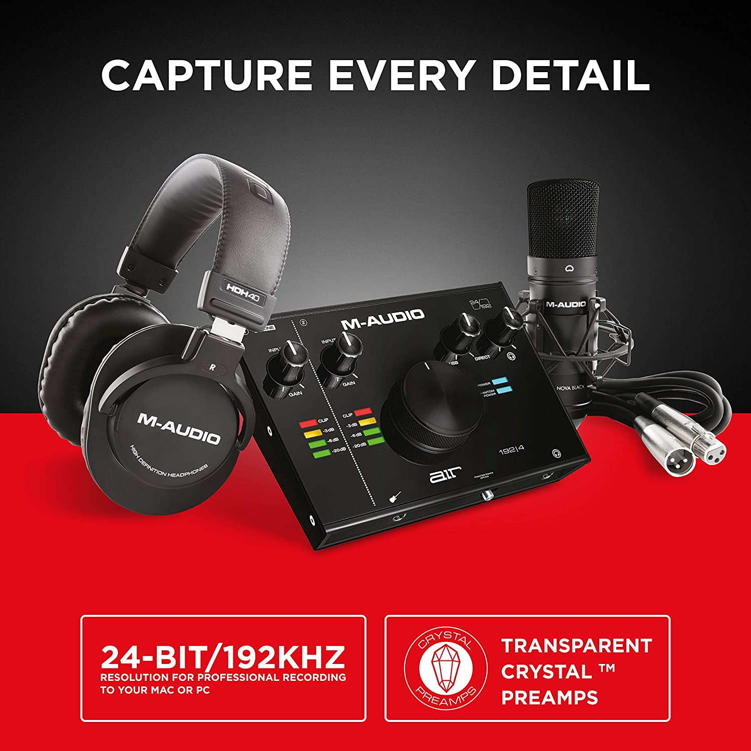 M-Audio DTMセット AIR 192 | 4VocalStudioPro M-Audio AIR 192|4 Vocal Studio Pro Kit with USB Interface