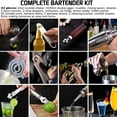 thumbnail image 6 of Lanney Bartender Kit, 42 Pcs Mixology Bartending Set Bar Tools with  Bamboo Stand,  Cocktail Shaker for Father's Day Home Bars Party, 6 of 8