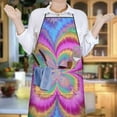 thumbnail image 6 of Colorful Tie Dye Pattern Apron-Garden Aprons for Women with Pockets-Cotton Linen Waterproof Kitchen Cooking Gardening Aprons Adjustable for Kitchen,Cooking,BBQ and Salon 33x27 Inch, 6 of 7