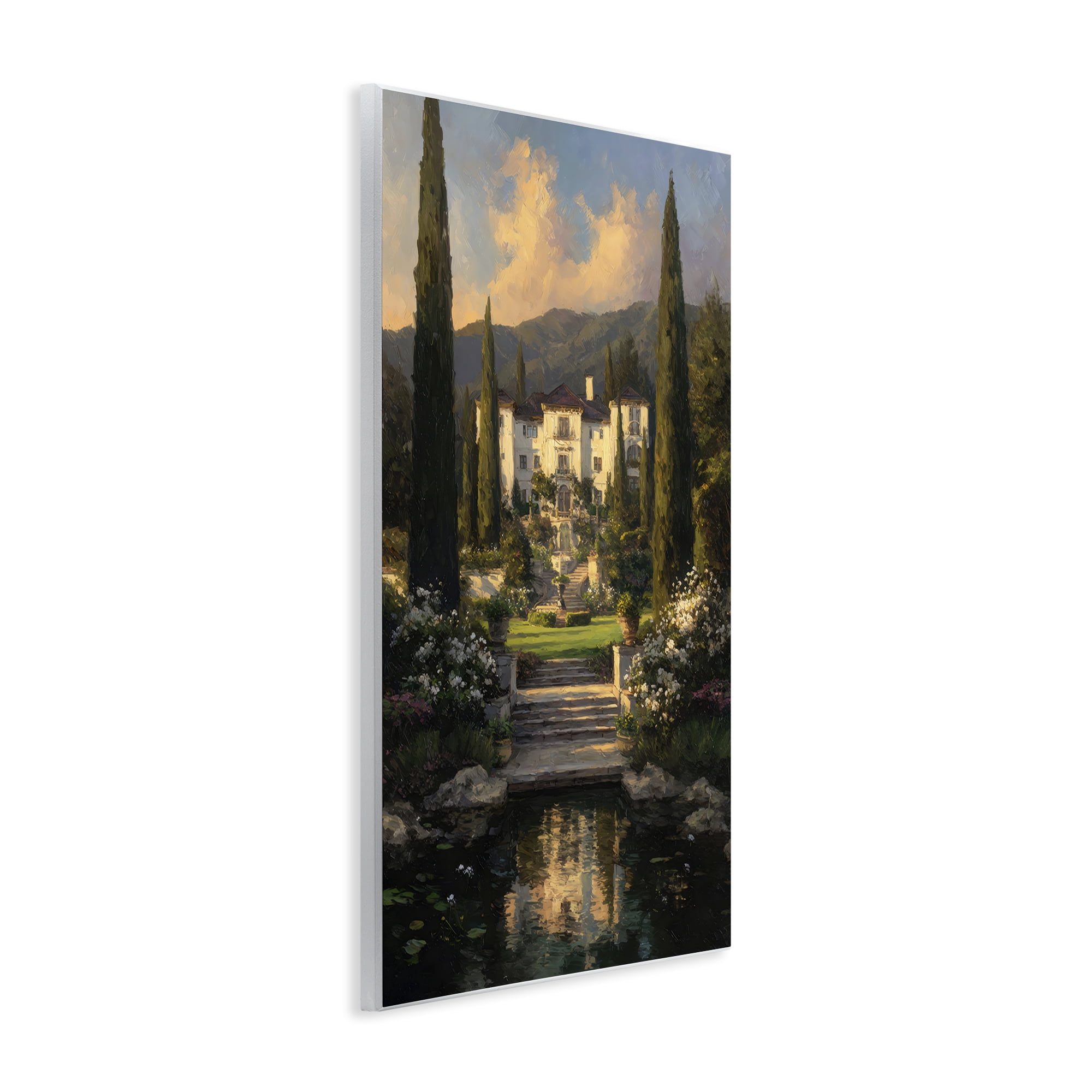 Stupell Industries Victorian Mansion at Sunset Wall Plaque Art, design by Petal Prints Design