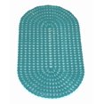 thumbnail image 2 of Oval Bath Mat With Pear Shape Diamond Design Anti-Slip Suction Shower Turquoise, 2 of 6