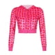 thumbnail image 1 of Abrigo corto para mujer Sunloudy, tops de manga larga con estampado de corazones con cremallera y bolsillos para primavera otoño, rojo, S/M/L Sunloudy  S M L, 1 of 9