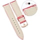 thumbnail image 3 of Correa de reloj de repuesto de cuero genuino multicolor resistente al agua para hombres y mujeres, gr-rojo (20 mm) Feliz Sencillez, 3 of 5