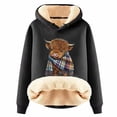 thumbnail image 1 of Veste à Capuche Décontractée pour Femmes avec Imprimé Mode Confortable Doublée à Manches Longues Grande Taille Extra Longue Chandail à Capuche pour Femmes avec Boutons-Pression Chandail à Capuche à Fermeture à Glissière pour Femmes Chandails en Molleton et Chandails à Capuchon Tendance, 1 of 4