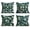 Green, variant on African Geometric Illustration Pillow Covers 18x18 Inches Set of 4, Brown Cushion Case for Couch Sofa Bedroom Living Room Outdoor