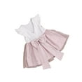 thumbnail image 5 of FOCUSNORM Robe d'Été pour Bébé, Manches à Volants Col Rond Dos en Dentelle Fermeture Éclair Robe TuTu, 5 of 5