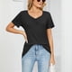 thumbnail image 1 of Camiseta de manga corta NikouMX cuello en V para mujer Artesanía excepcional, 1 of 6
