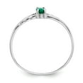 thumbnail image 2 of 14K White Gold Ring Band with Stones (05) May Emerald Marquise Green, Size 8, 2 of 5