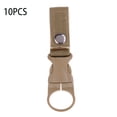 thumbnail image 4 of Greeniant Paquete de 10 Clip de soporte para botella de agua Correa de nailon Hebilla Gancho Mosquetón Colgador Accesorio Senderismo al aire Ropa Deportiva, Zapatos Caqui, 4 of 6
