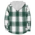 thumbnail image 4 of WOYY Little Boys Hooded Plaid Jacket Long Sleeve Shirt Casual Outerwear, Sizes 6-7, 4 of 4