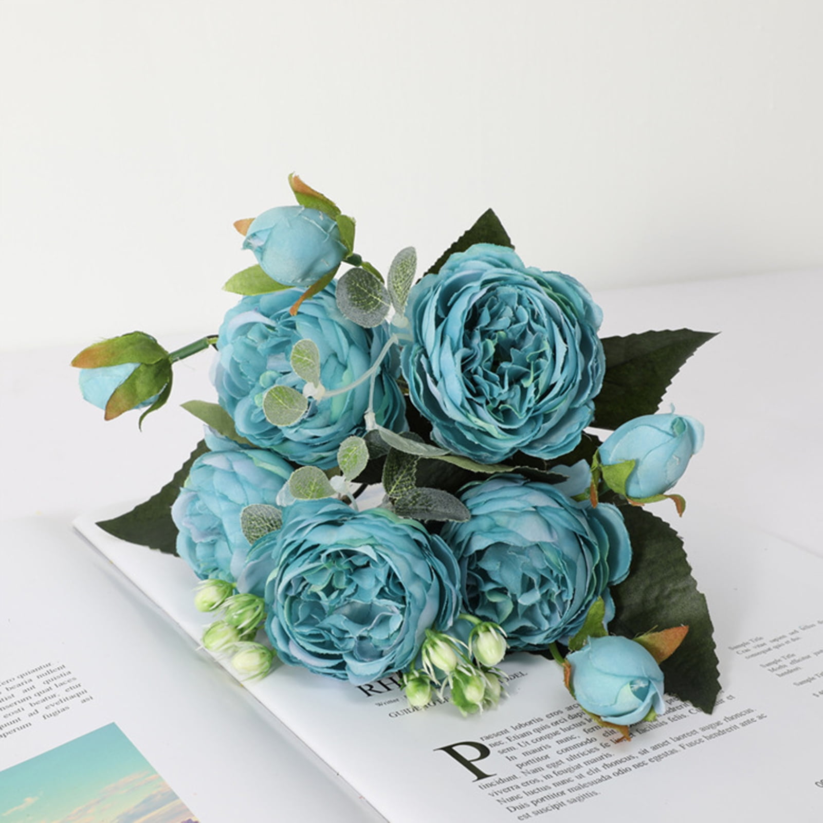 Artificial Flowers Bouquets of Peony Realistic Fake Flower Arrangement is Suitable for Home Decoration of Bridal Bouquet, Living Room Dining Table