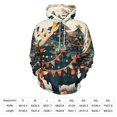 thumbnail image 4 of POBUDS Hoodie, Regular Fit Sporty Pullover Hooded Sweatshirt for Men Women Colorful Christmas Deer M, 4 of 6