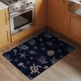 thumbnail image 3 of 2x3 Door Mat Rug, Navy Blue Coastal Non-Skid Rubber Backing Large Rectangle Rugs - Living Room Bedroom Home Office, Nautical Summer Beach Sea Turtle Starfish Indoor Floor Mat Carpets Washable Rug, 3 of 9