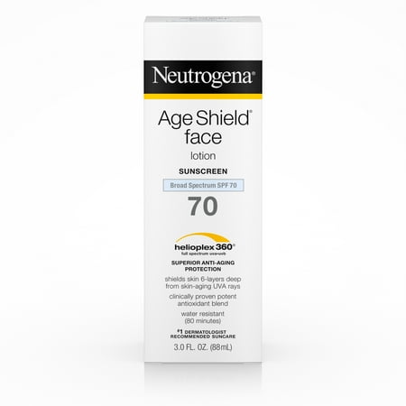 Amber Face Shield - Neutrogena Age Shield Anti-Oxidant Face Sunscreen SPF 70, 3 fl. oz