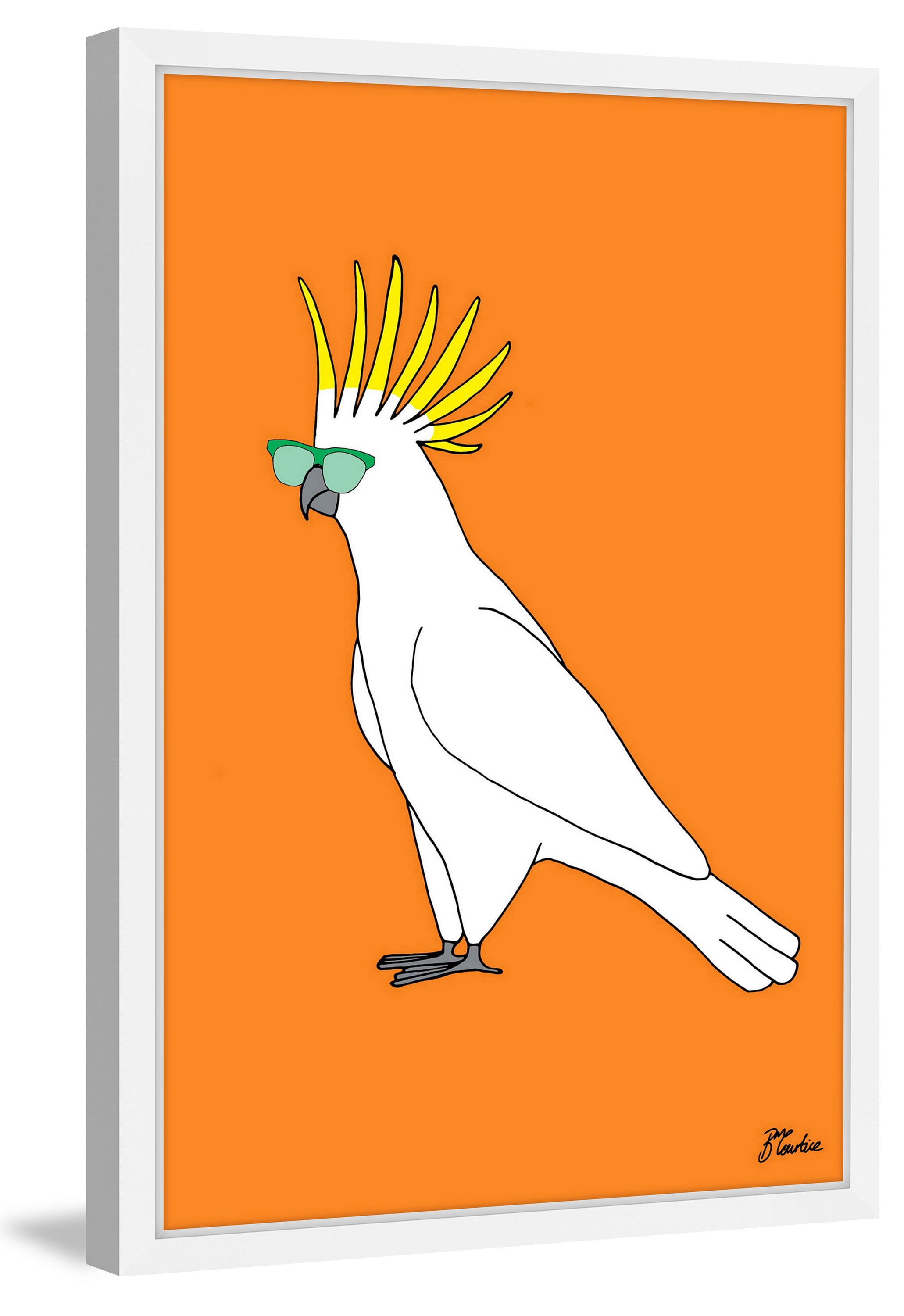 "Cockatoo Hippy" Framed Painting Print