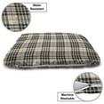 thumbnail image 3 of Abstract Pet Bed, Traditional Tartan Pattern British Clan Royal Vintage Heraldry Design, Resistant Pad for Dogs and Cats Cushion with Removable Cover, 24" x 39", Beige Dark Taupe Maroon, by Ambesonne, 3 of 4
