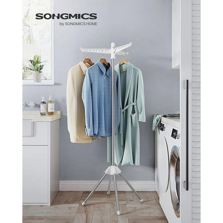 【送料無料】Laundry Wide Rack Amazon.com: SONGMICS Clothes Drying Rack, Wall-Mounted Drying Rack