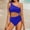 w93# Blue142, variant on Women One Piece Swimsuit Sparkly Solid Color High Waist One Shoulder Hollow Out Bathing Suit Full Coverage Romper Jumpsuit Swimwear Stylish Beachwear,Silver,S