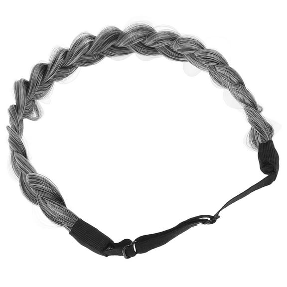ROSENICE Hairpin Headbands for Women 1Pack Grey Braided Headband High Temperature Fiber Versatile Use